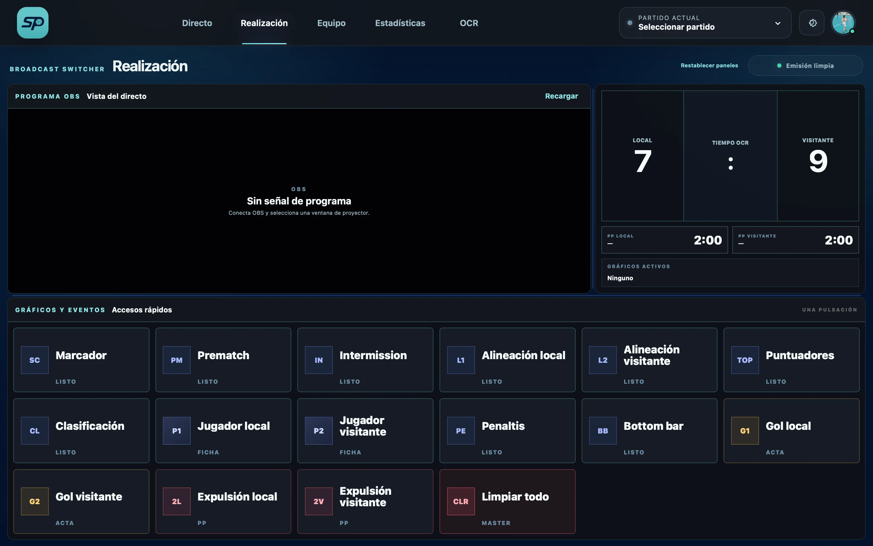 Control de tiempo en SecretariatPro Live